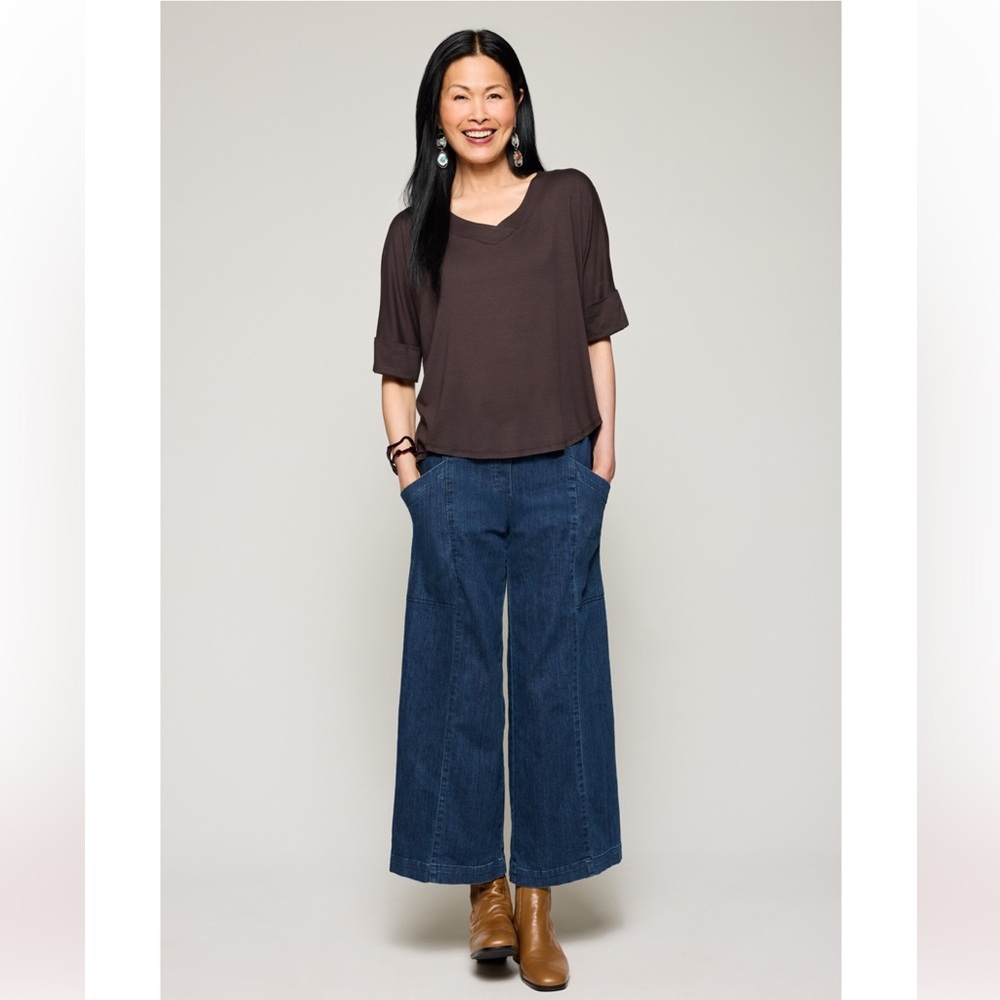 Sale! Lisa Bayne Denim Utility Pant NWOT M